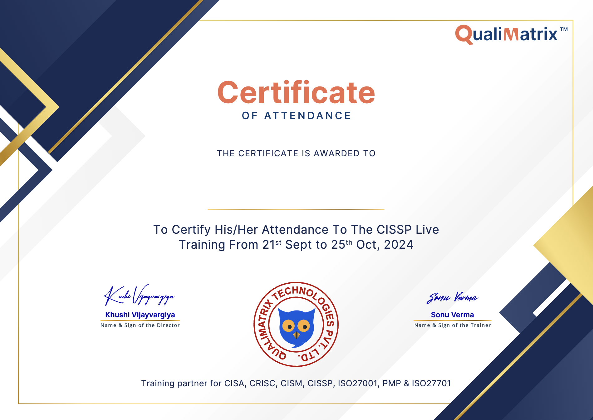 CISSP Certificate